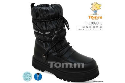 Зимові термо черевики Том.М 10898E чорні